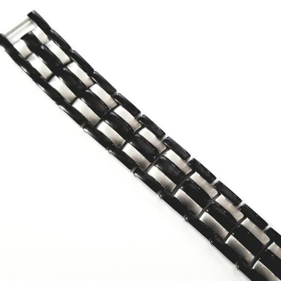 New Black stainless steel magnetic bracelet 8.5 inches - Picture 7 of 8